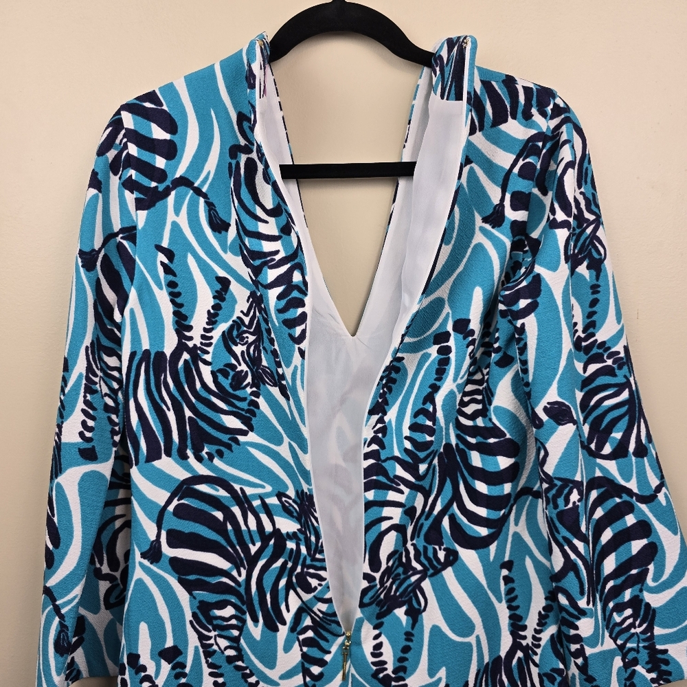 Lilly Pulitzer I'm Game Devine Zebra Shift Dress Size 6 - Picture 11 of 11